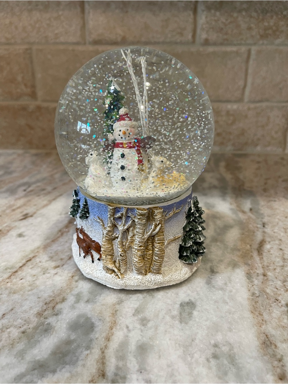 Christmas holiday snowman snowglobe musical
